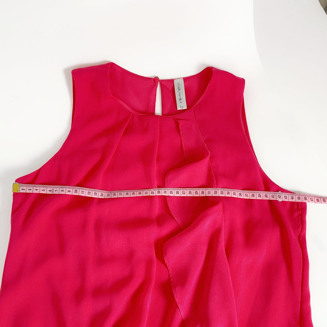 Who's Henri? - Fuchsia Ruffle Dress