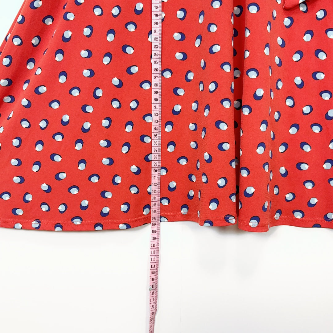 Leota - Red Polka-Dot Sleeveless Wrap Dress