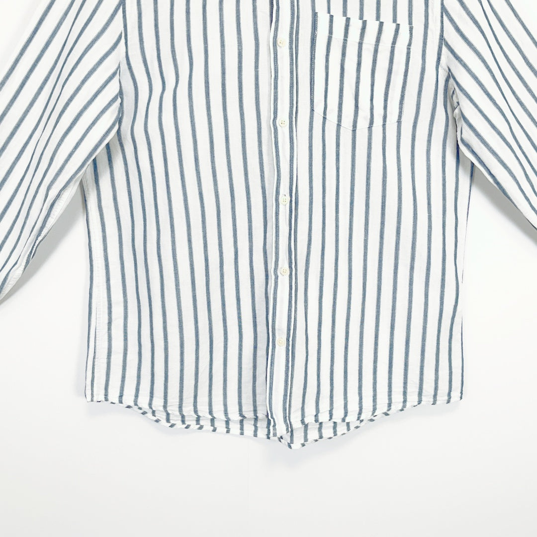 ZARA - Striped Cotton-Linen Shirt