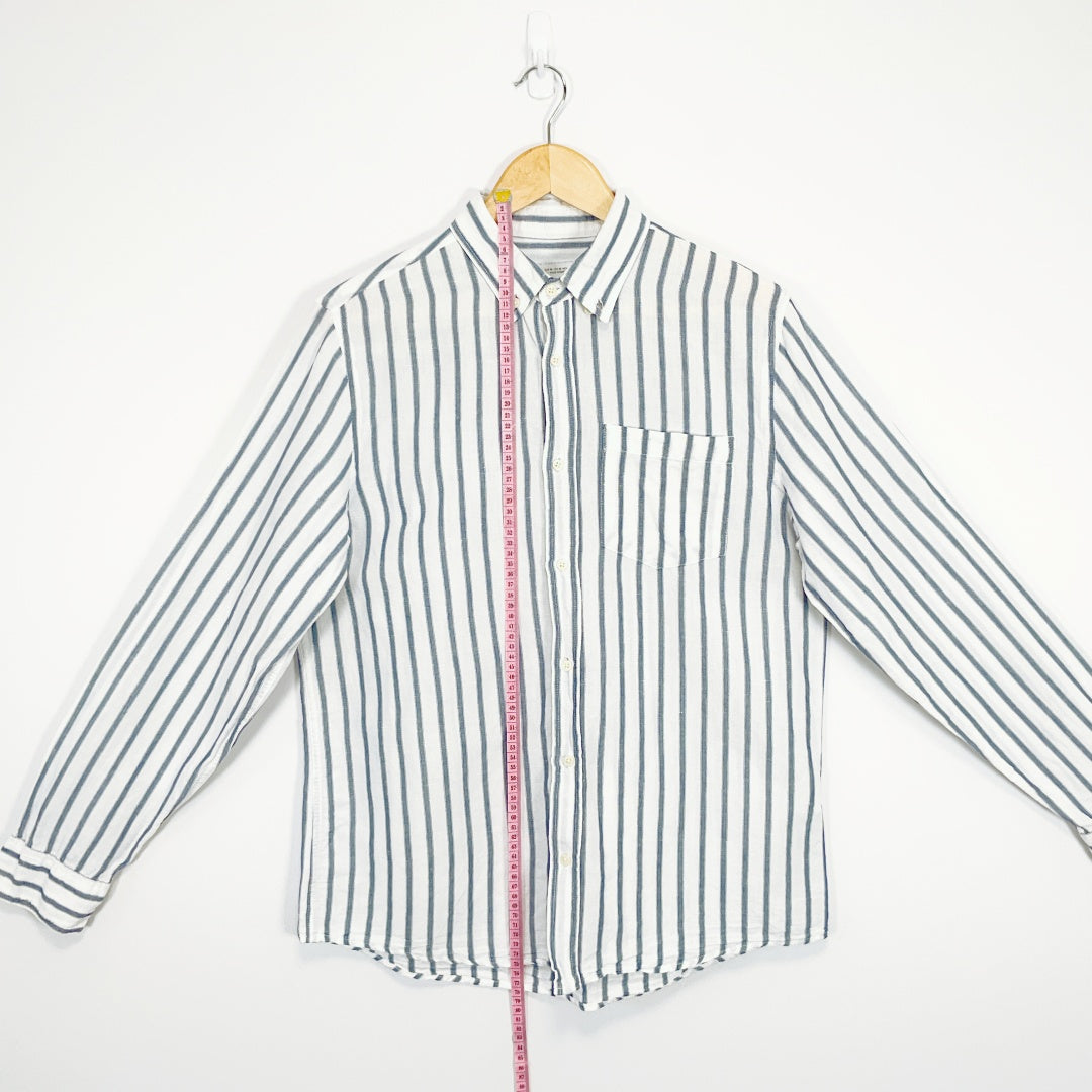 ZARA - Striped Cotton-Linen Shirt