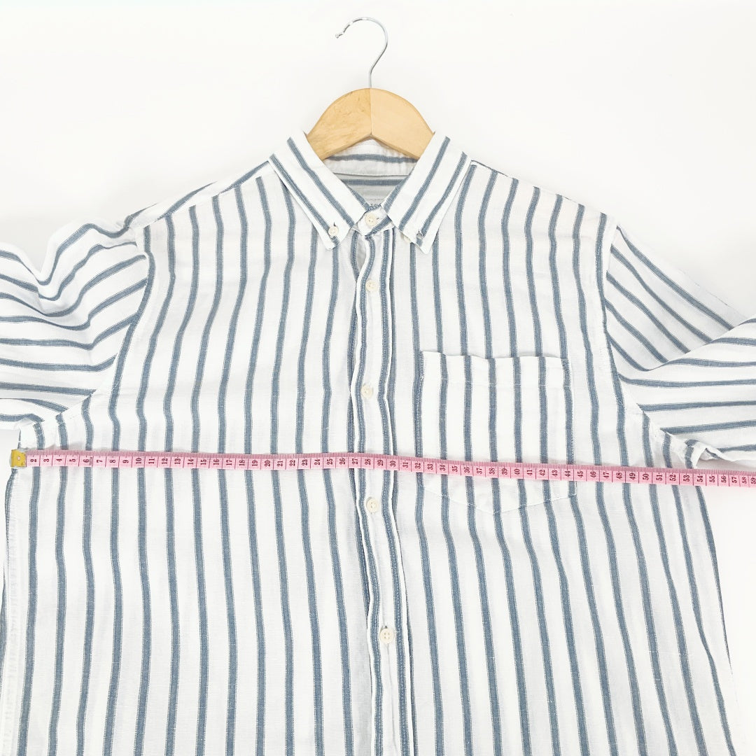 ZARA - Striped Cotton-Linen Shirt