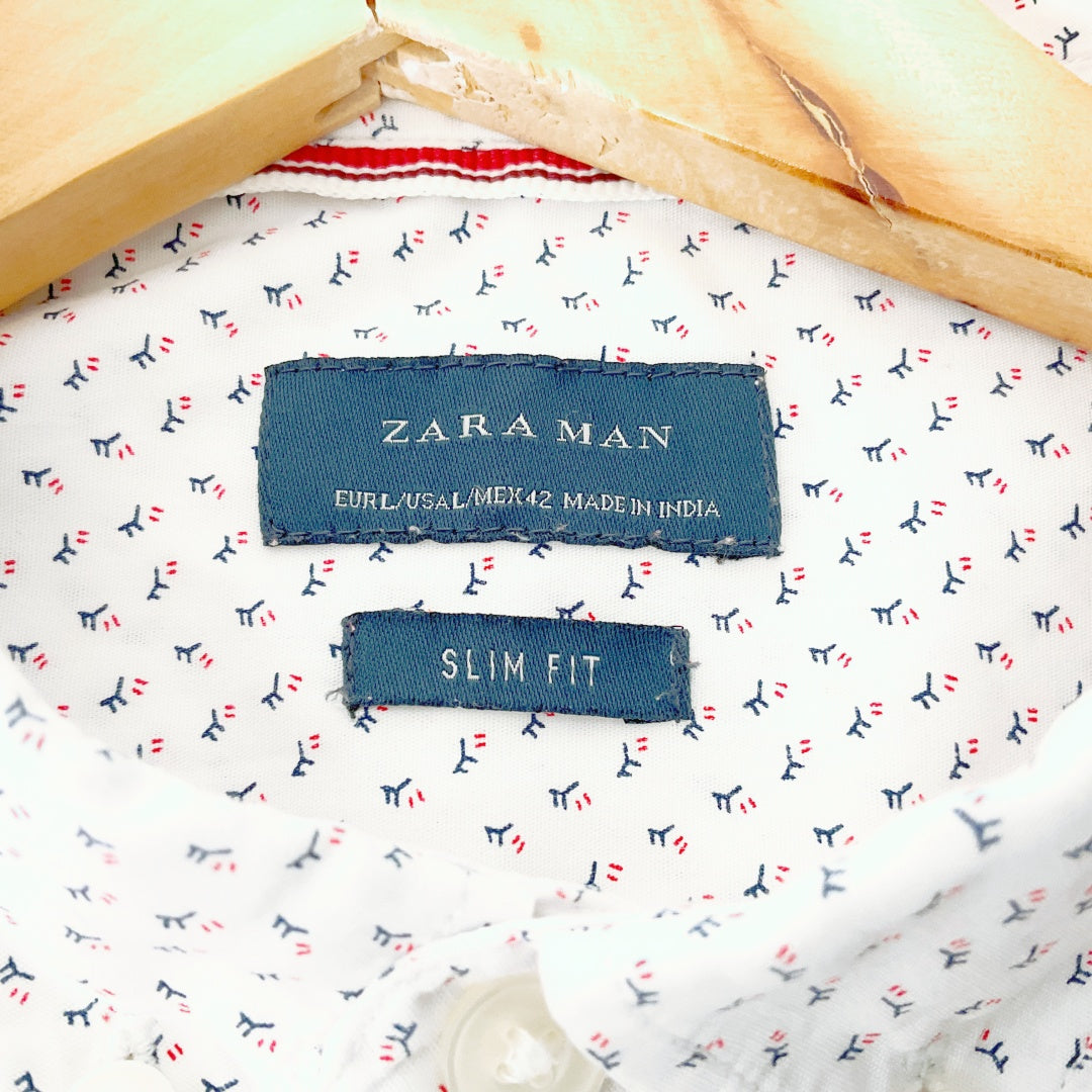 ZARA - Slim Fit Long-Sleeve Shirt