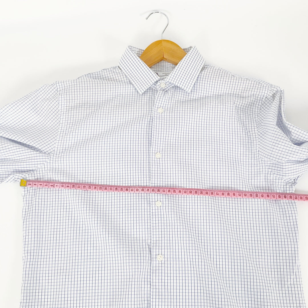 Zara - Slim Fit Light checked 100% Cotton Shirt