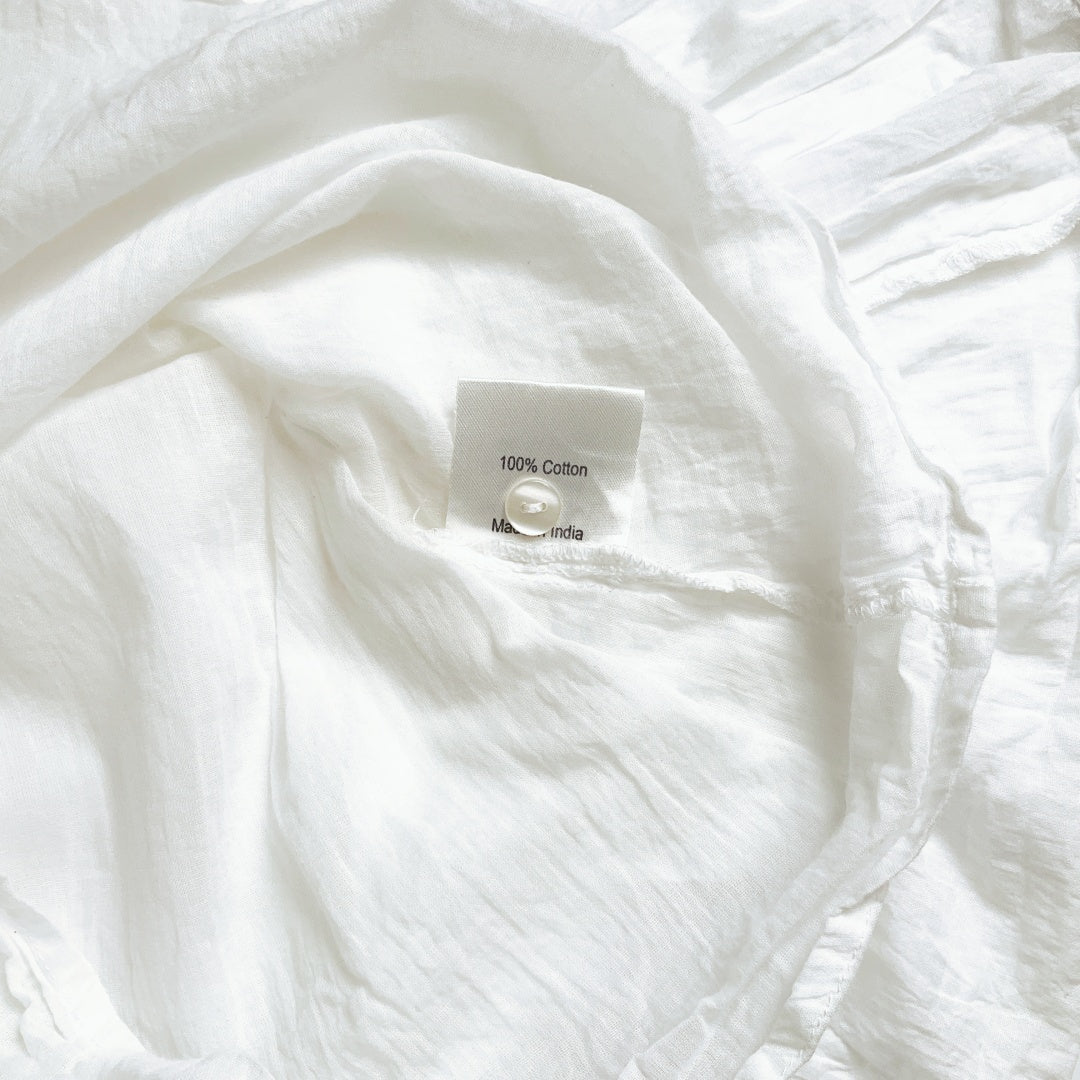 Resort - Crochet Sleeve Mini Cotton Dress