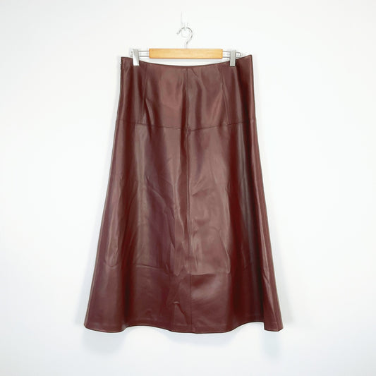 Blue Illusion - Fau Leather Maxi Skirt