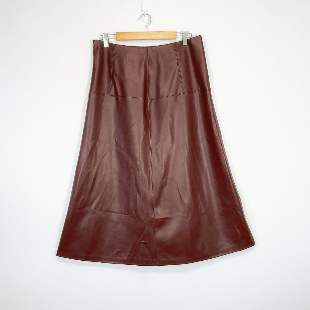 Blue Illusion - Fau Leather Maxi Skirt