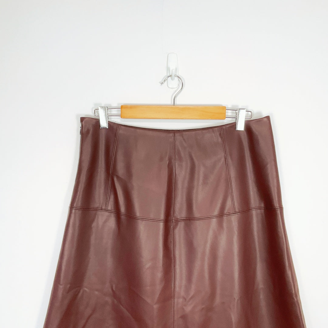 Blue Illusion - Fau Leather Maxi Skirt