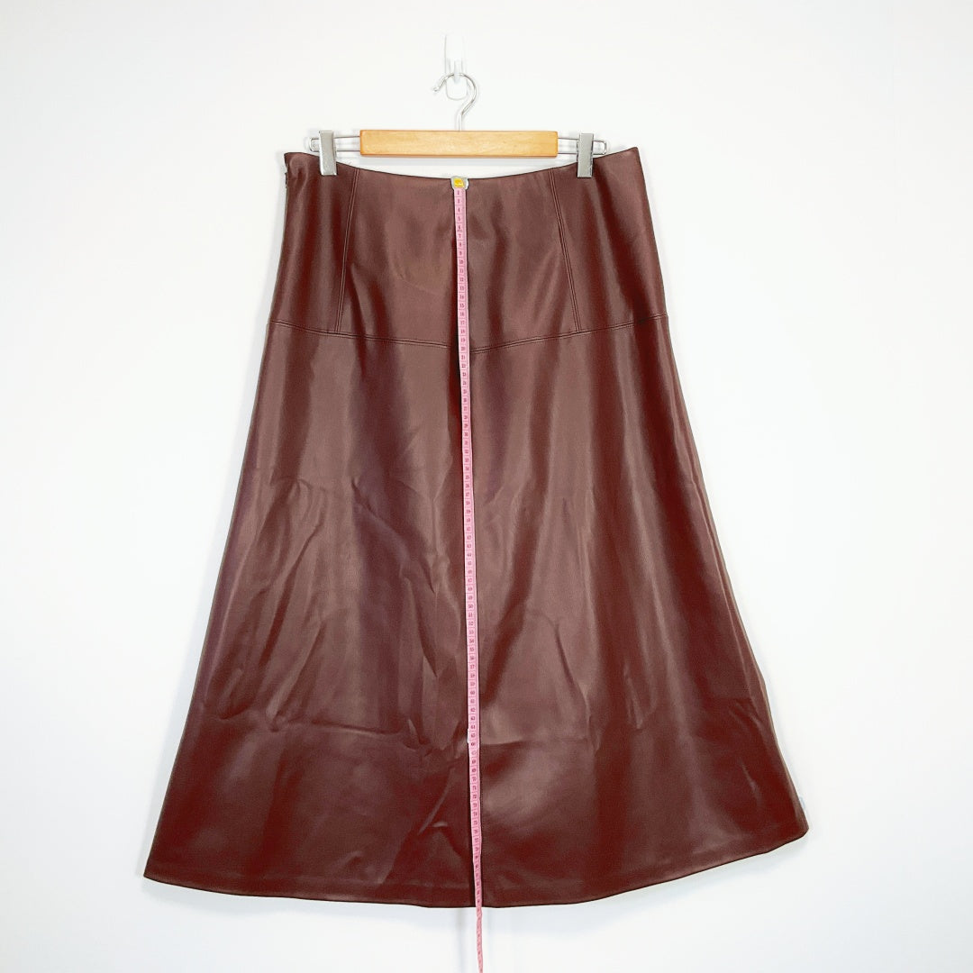 Blue Illusion - Fau Leather Maxi Skirt