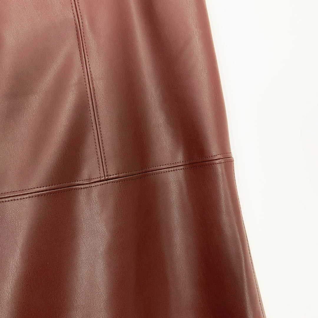 Blue Illusion - Fau Leather Maxi Skirt