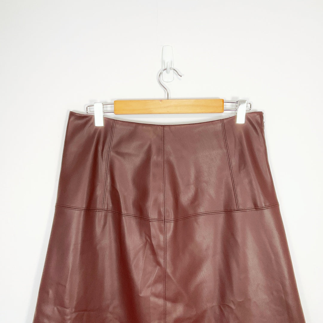 Blue Illusion - Fau Leather Maxi Skirt