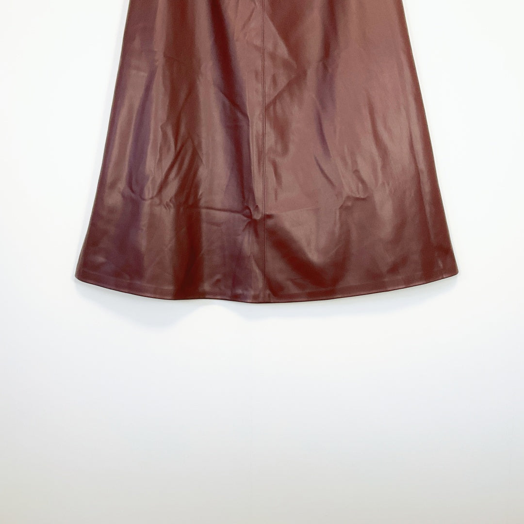 Blue Illusion - Fau Leather Maxi Skirt