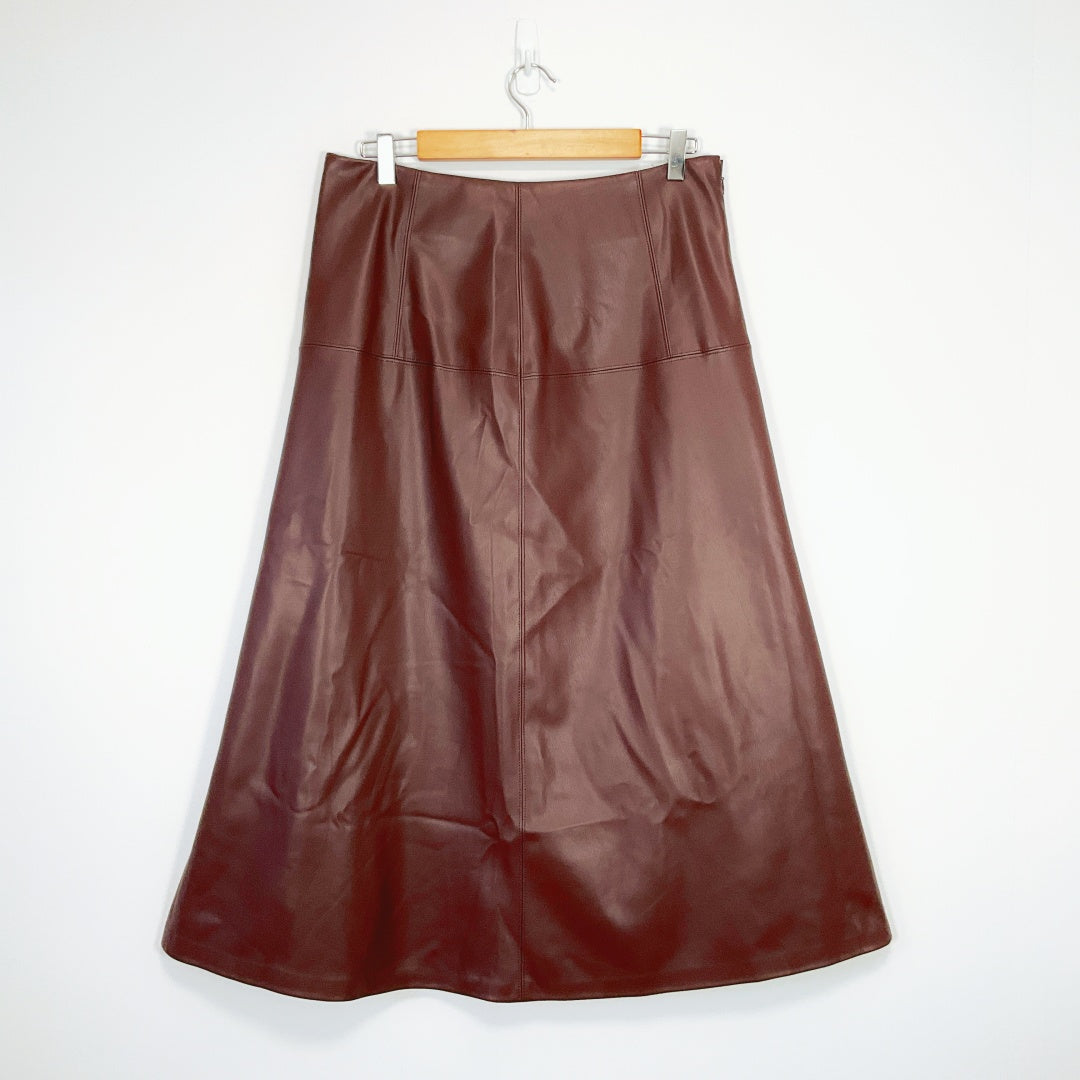 Blue Illusion - Fau Leather Maxi Skirt