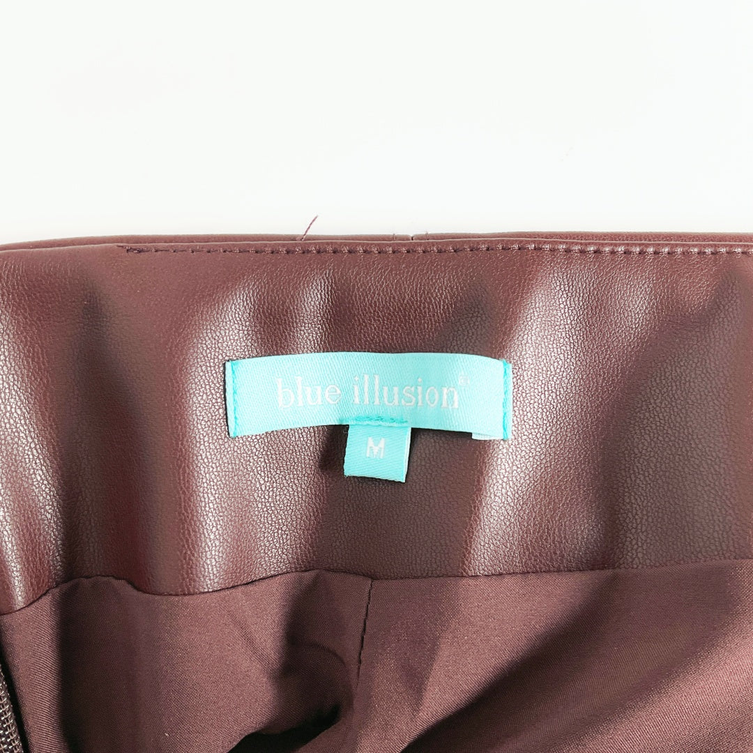 Blue Illusion - Fau Leather Maxi Skirt