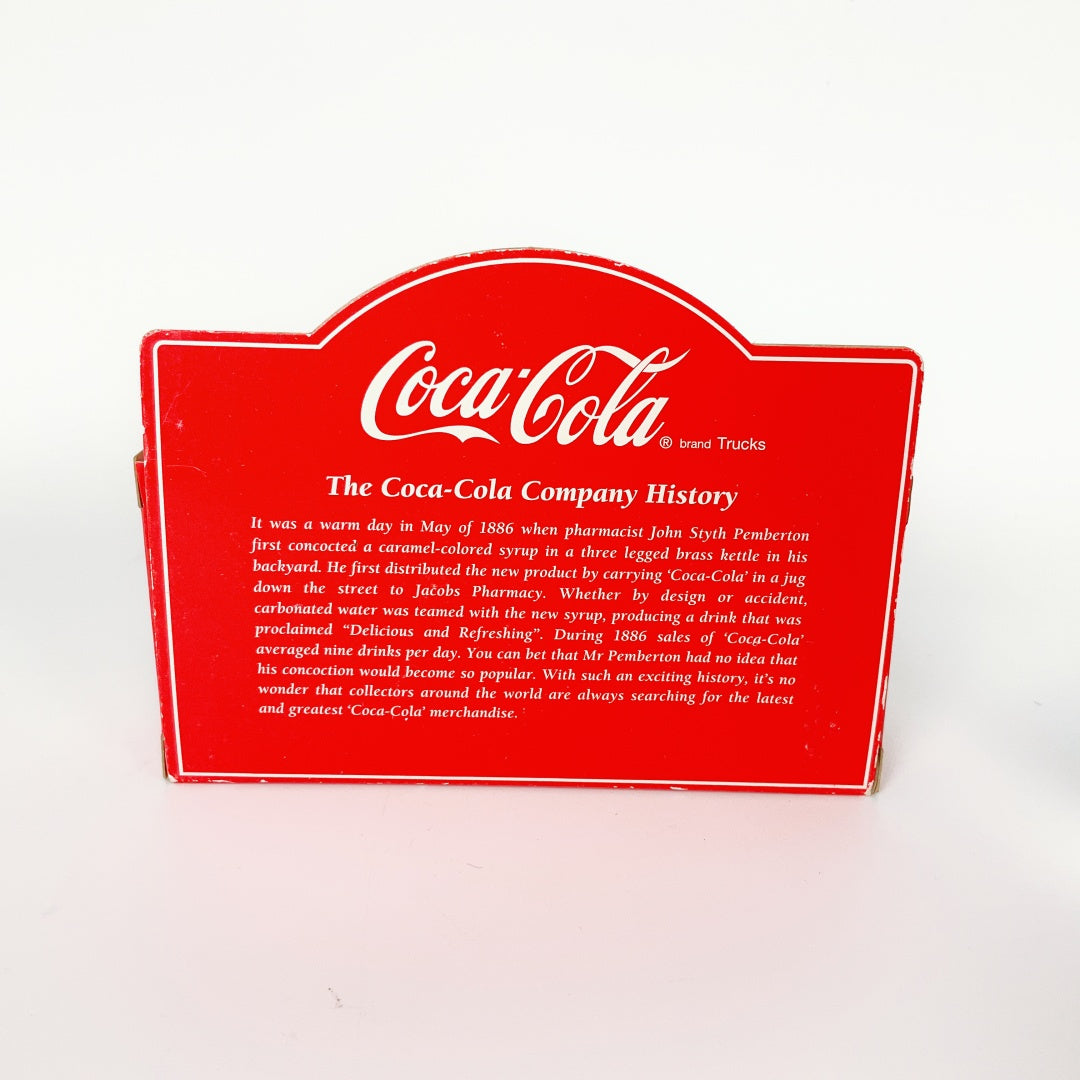 Coca-Cola Vintage Ice Delivery Truck – White & Blue