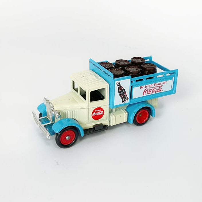 Coca-Cola Vintage Ice Delivery Truck – White & Blue