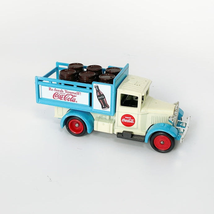 Coca-Cola Vintage Ice Delivery Truck – White & Blue