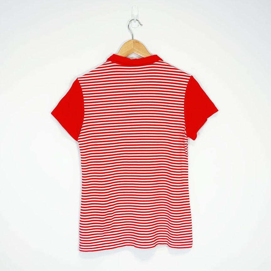 LALA'C Golf Collection - Red & White Stripe Polo