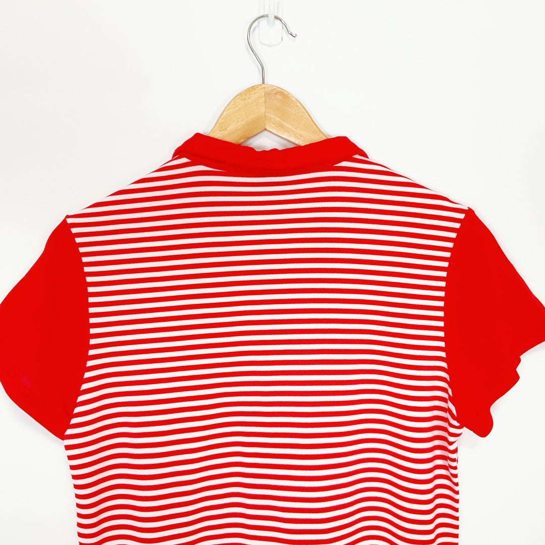 LALA'C Golf Collection - Red & White Stripe Polo