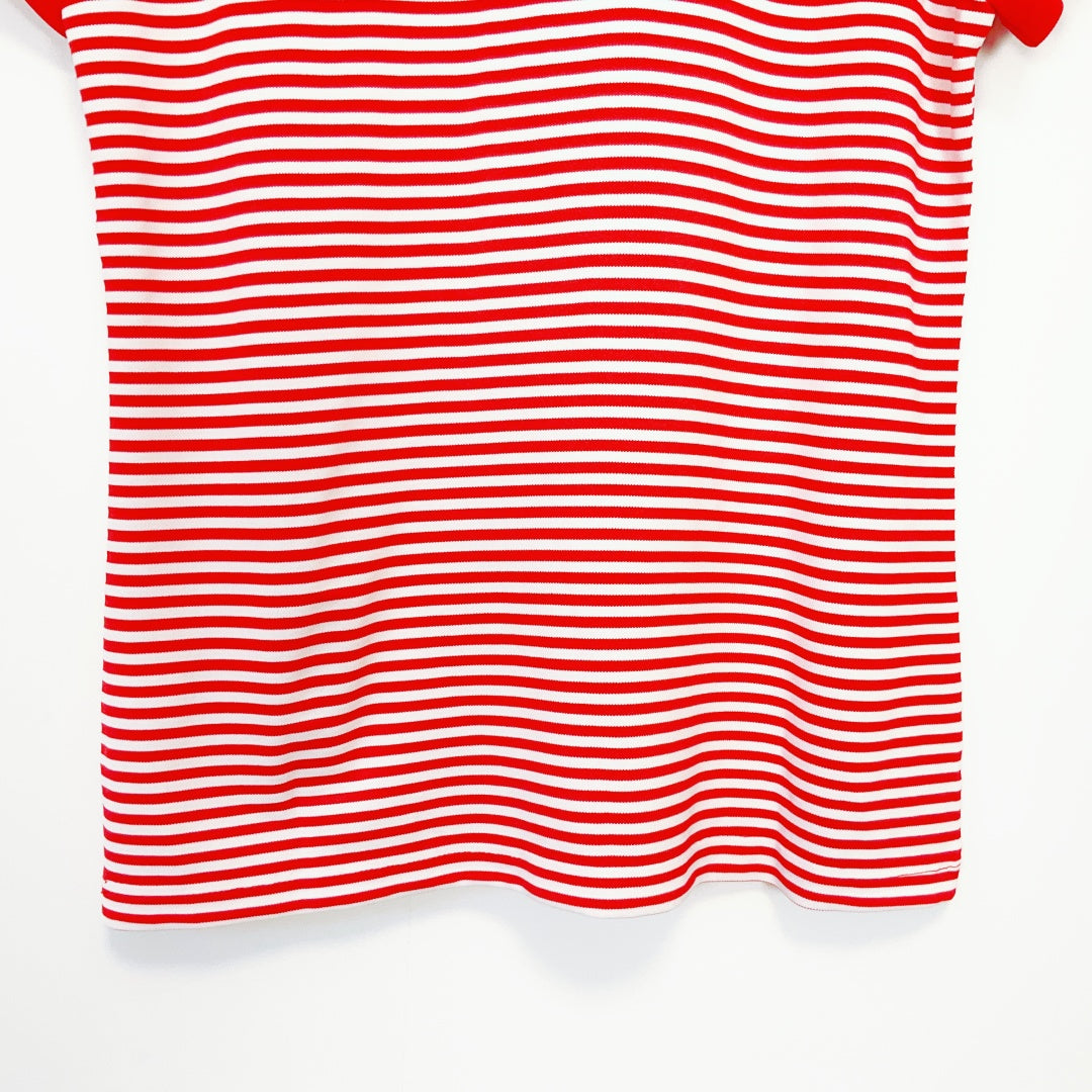 LALA'C Golf Collection - Red & White Stripe Polo