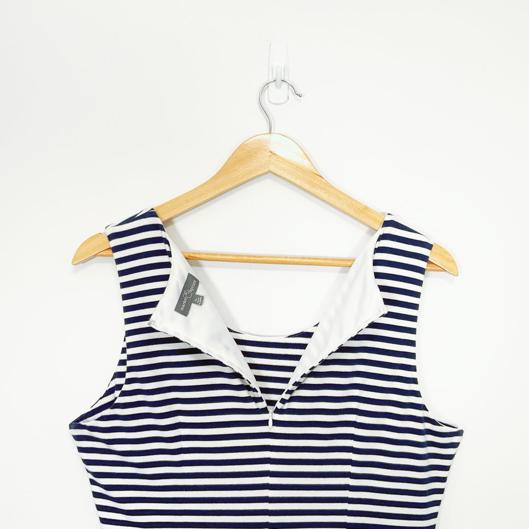 Market & Spruce - Navy & White Stripe Bodycon Dress