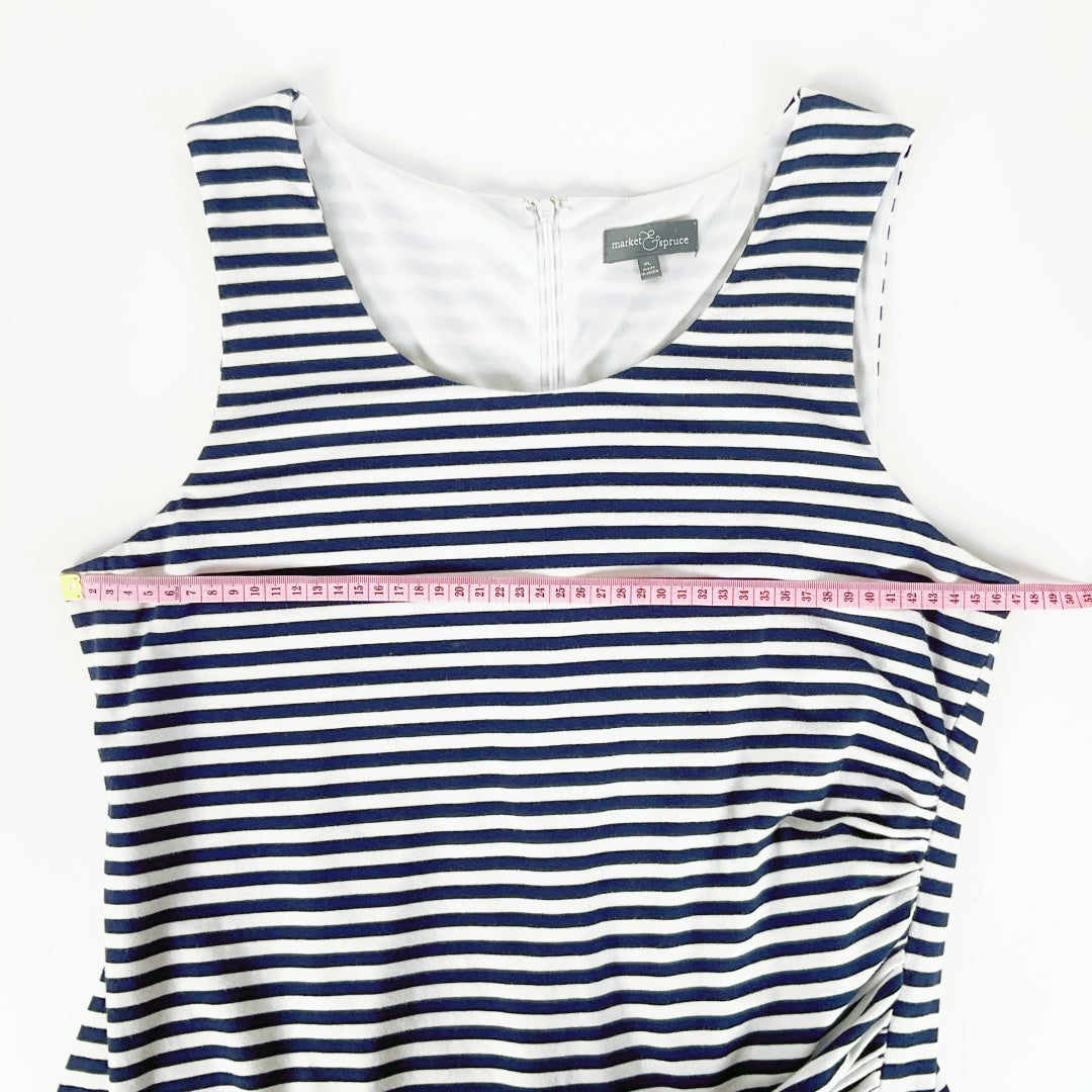 Market & Spruce - Navy & White Stripe Bodycon Dress