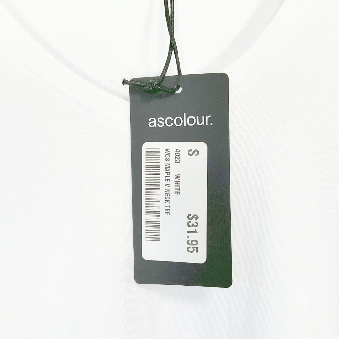 AS Colour Maple V Neck Tee - With Tags