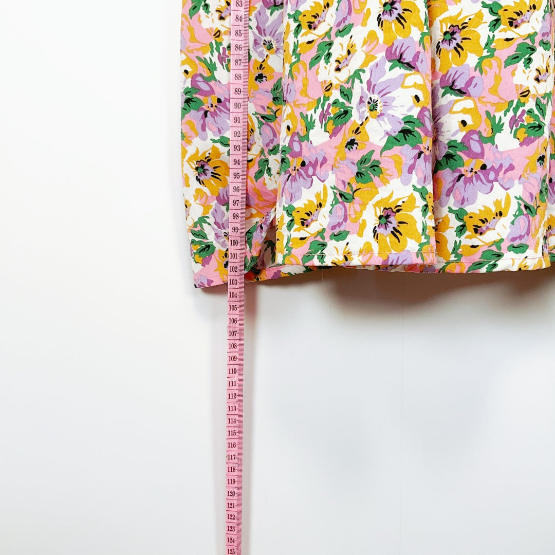 MIRROU - Square Neck Midi Floral Dress