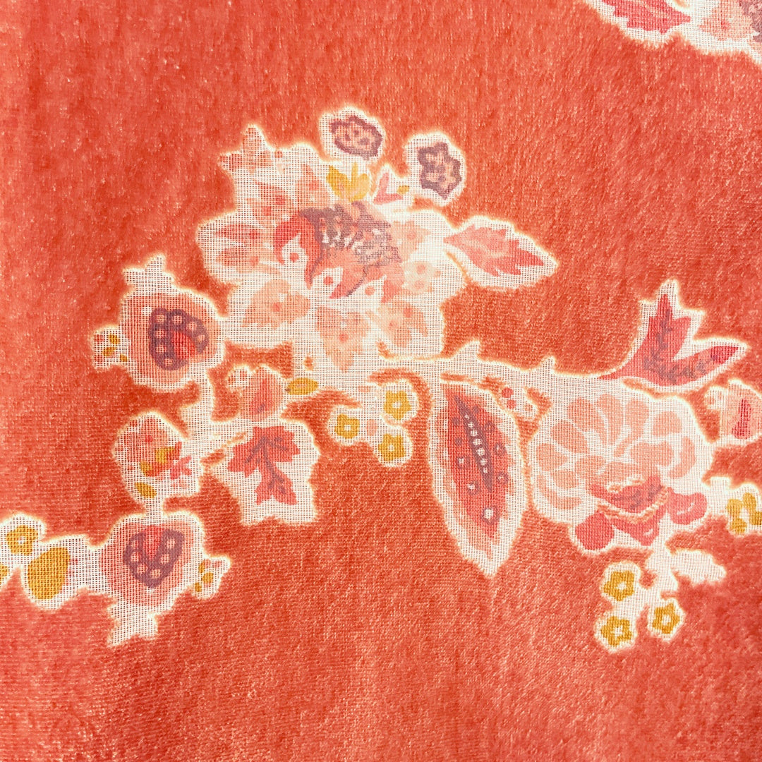 ZARA - Velvet Floral Blouse