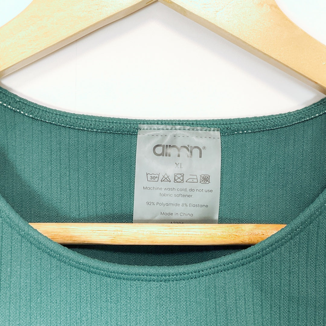 AIM’N Green Cropped Activewear Top