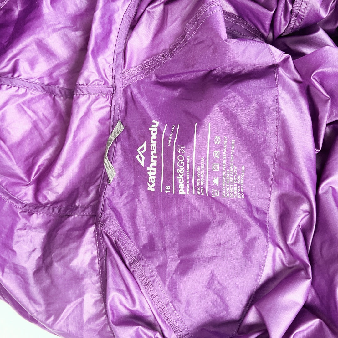 Kathmandu Purple Lightweight Hooded Jacket