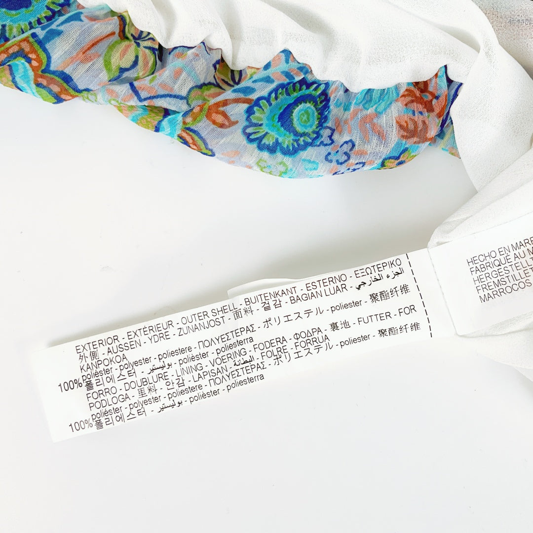 ZARA - Sheer Paisley Crop Blouse