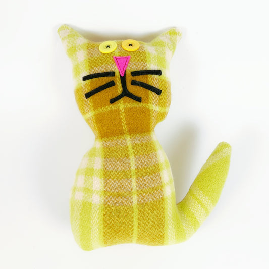 Artearoa – Blanket Cat – Lime Green Check
