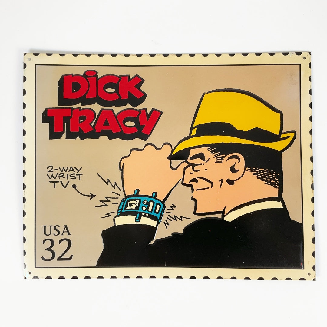 Dick Tracy Retro Comic Style Metal Wall Poster