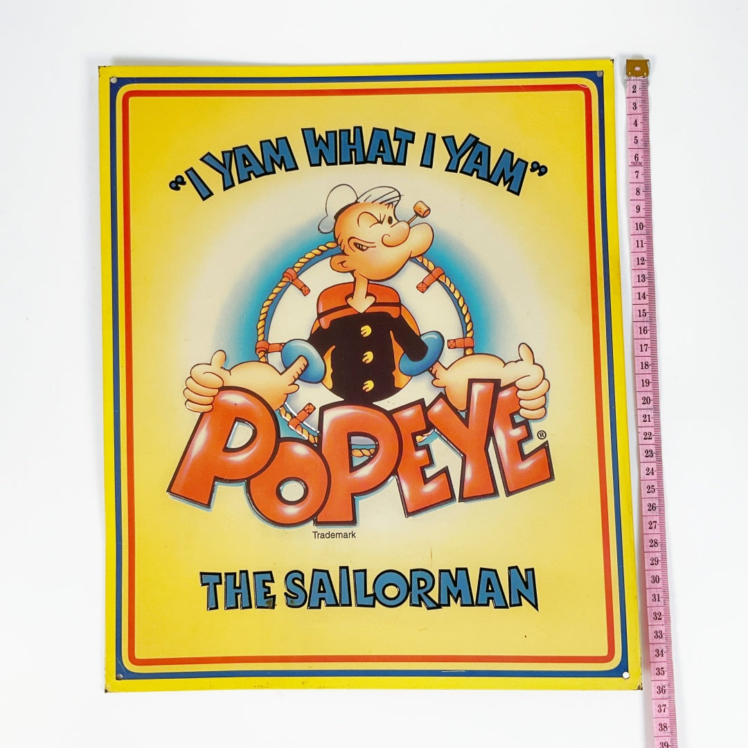 Popeye “I Yam What I Yam” Retro Metal Poster Sign