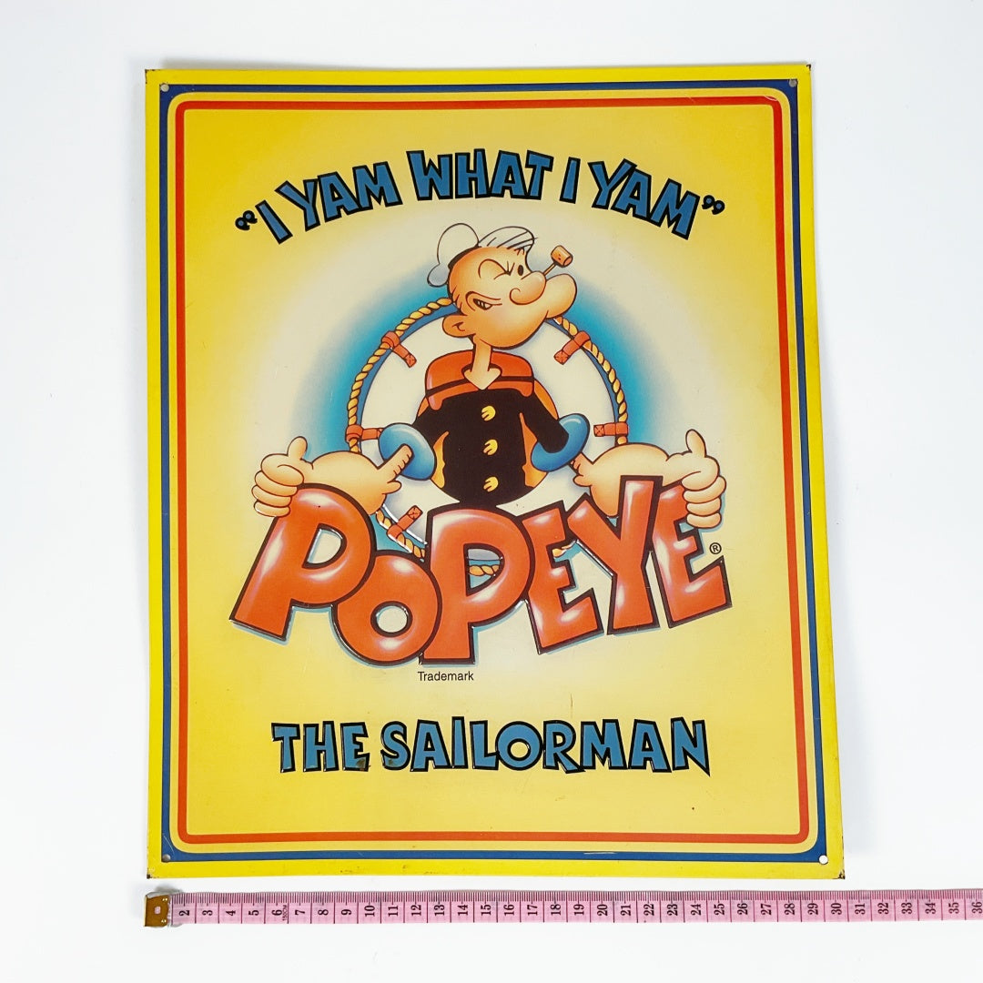 Popeye “I Yam What I Yam” Retro Metal Poster Sign