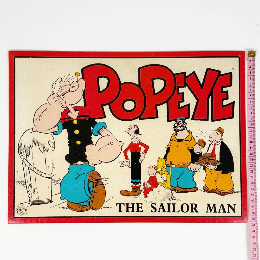 1996 Popeye the Sailor Man – Classic Character Metal Wall Poster