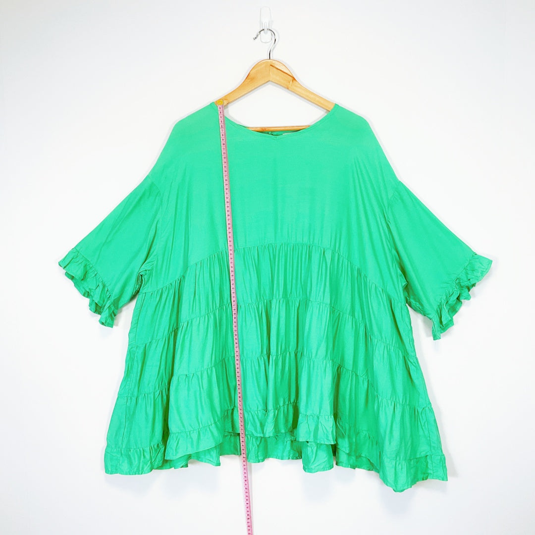 PQ Collection Green Oversized Dress – Free Size