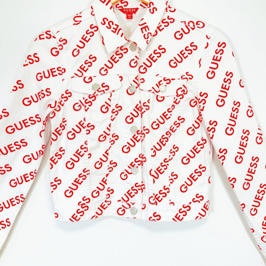 GUESS Logo Print Jacket – Size XS