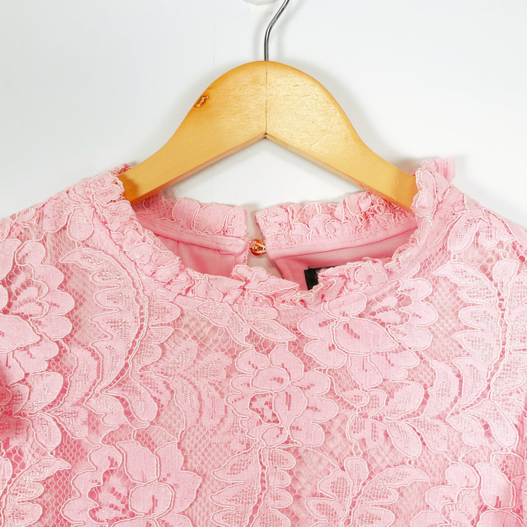 MIRROU - Women's Long Sleeve Floral Lace Top