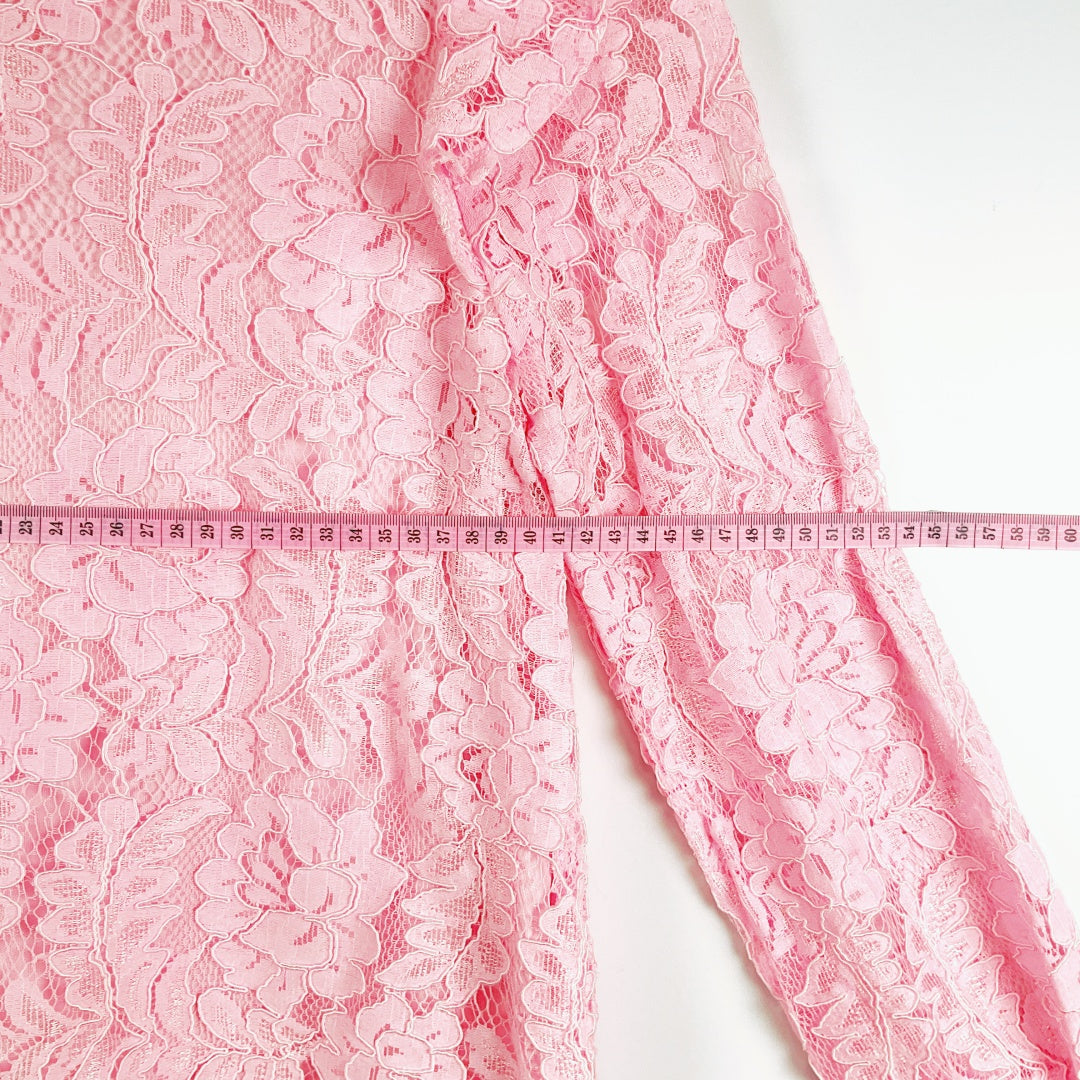 MIRROU - Women's Long Sleeve Floral Lace Top