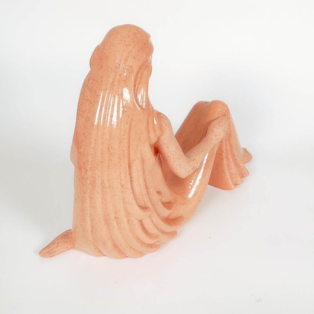 Decorative Seated Female Figure Sculpture (Flowing Dress)