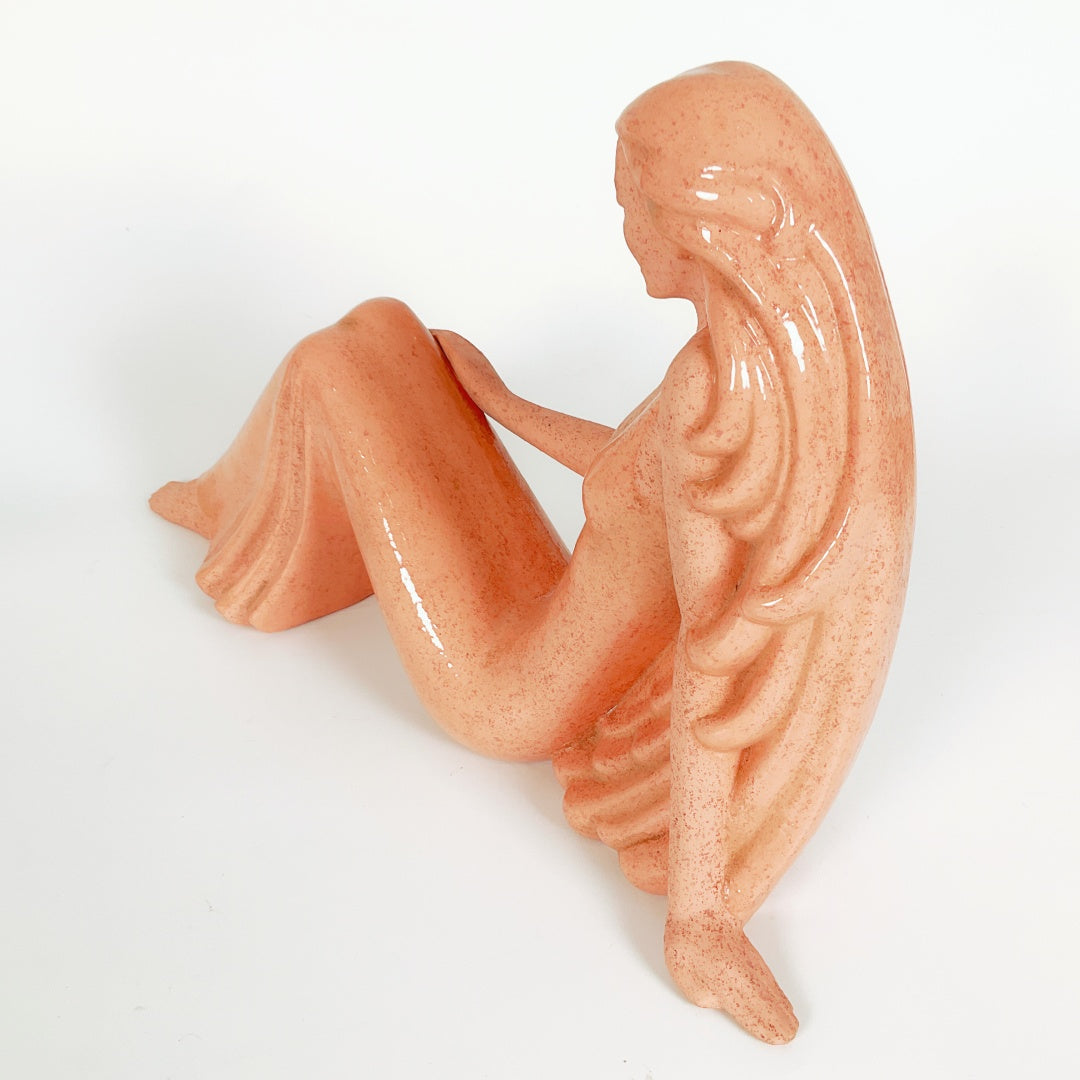 Decorative Seated Female Figure Sculpture (Flowing Dress)