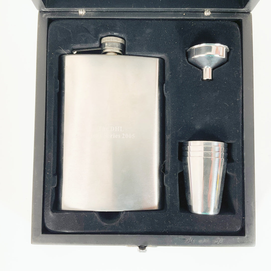 DHL New Zealand Lions Series 2005 Hip Flask Gift Set
