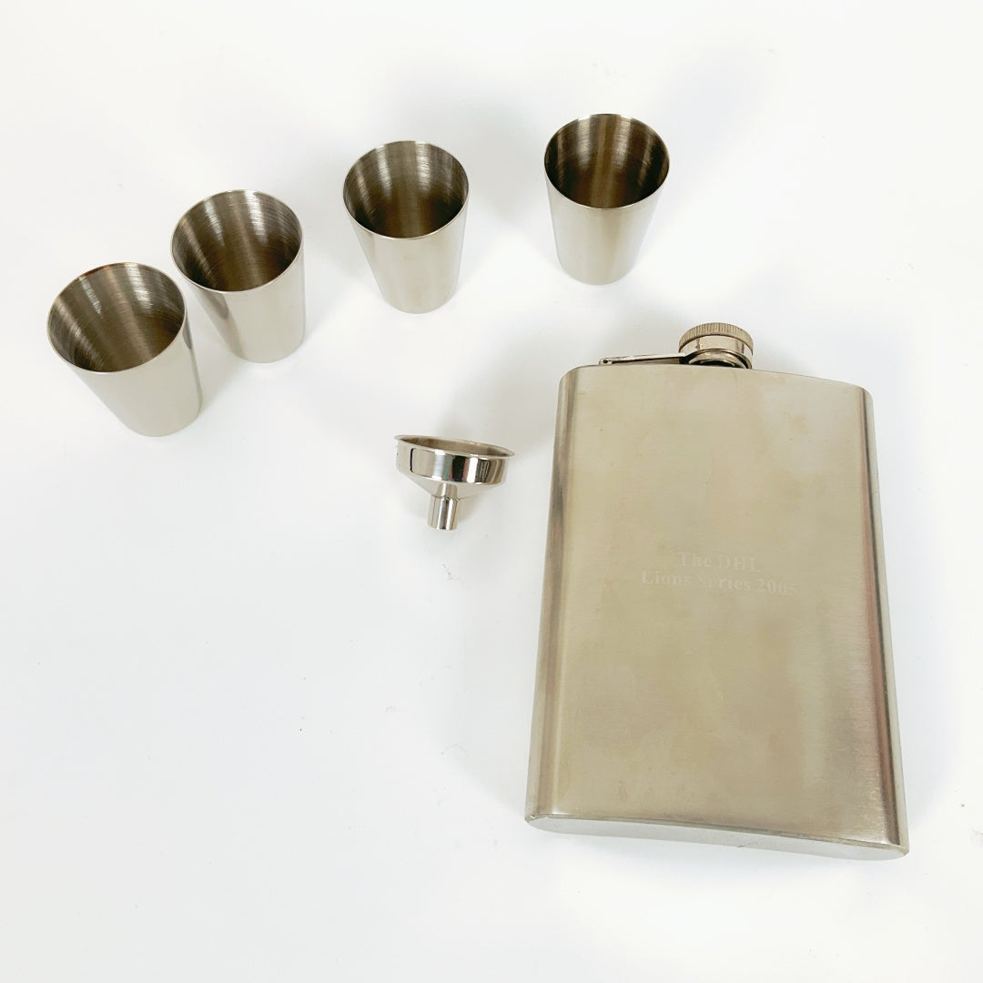 DHL New Zealand Lions Series 2005 Hip Flask Gift Set