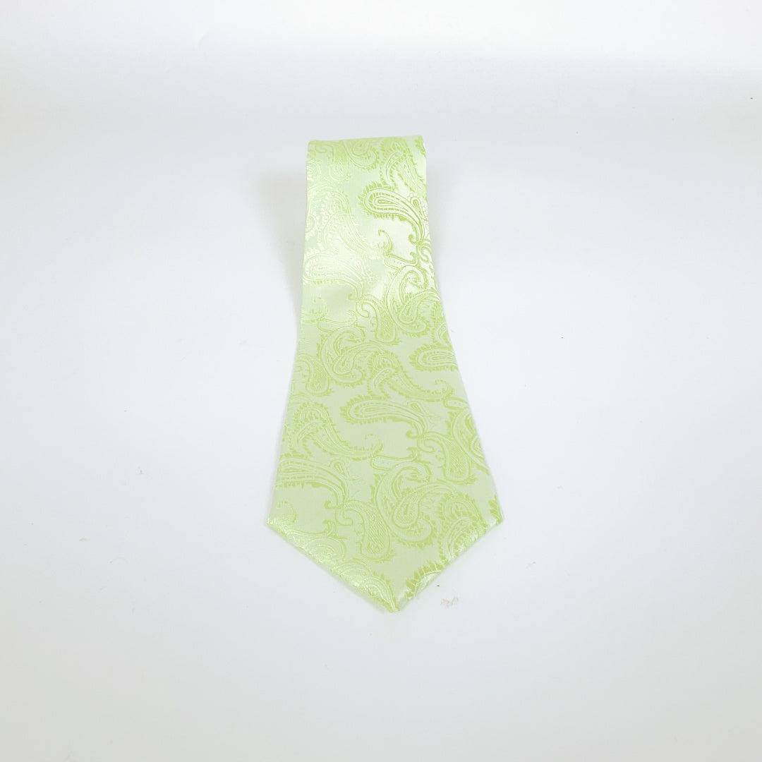 Verie God-Handmade Silk Tie (Classic Paisley Light Green)