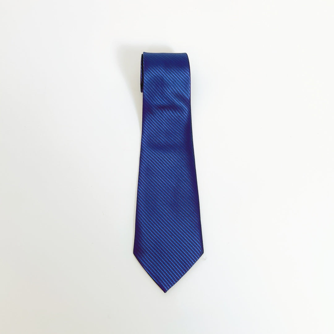 KAILONG-Handmade Silk Tie (Textured Royal blue)