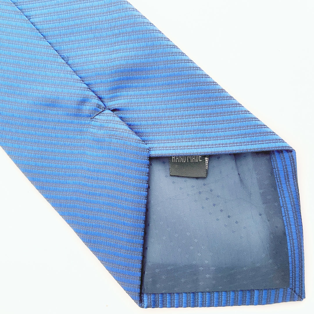 KAILONG-Handmade Silk Tie (Textured Royal blue)