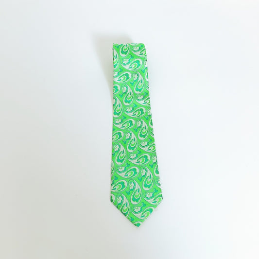 KAILONG-Handmade Silk Tie (Classic Paisley Green)