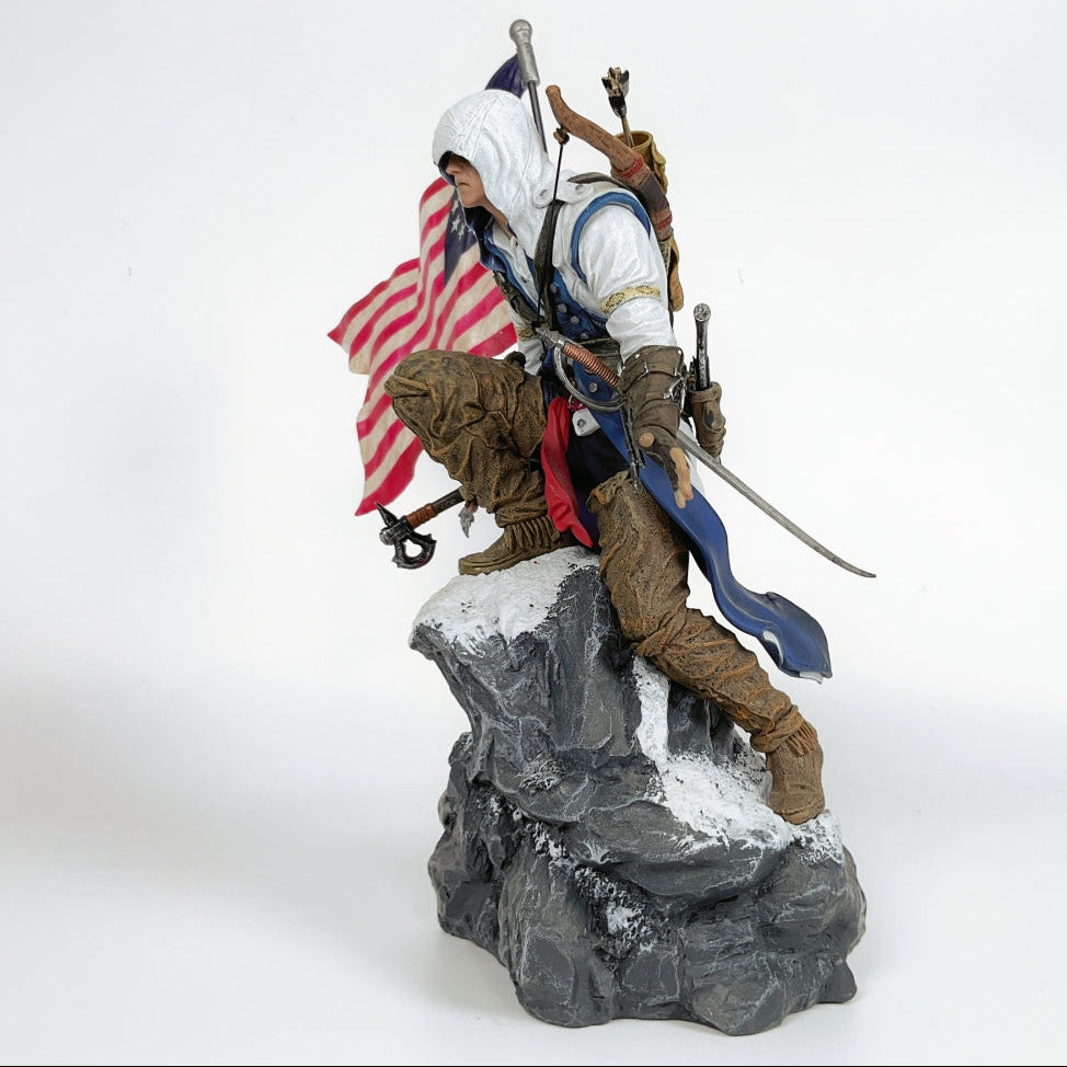 Assassins Creed 3 III Connor Figurine - 2012 Limited Collectors Edition with Flag