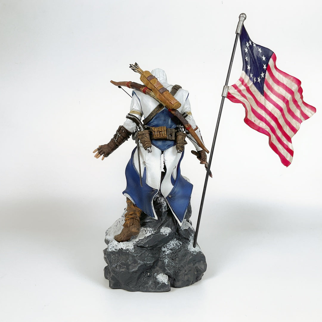 Assassins Creed 3 III Connor Figurine - 2012 Limited Collectors Edition with Flag